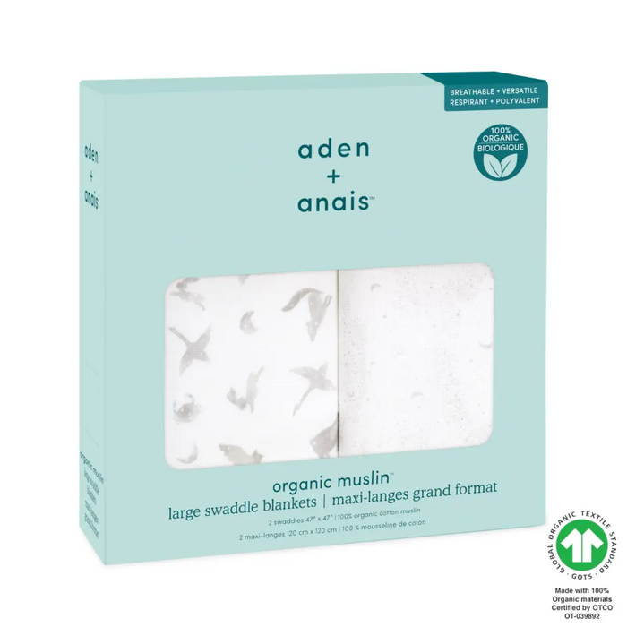Aden + Anais Classic Organic Muslin Swaddle Wraps 2-Pack