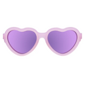 Babiators Heart Sunglasses Frosted Pink with Polarized Mirror Purple Lenses