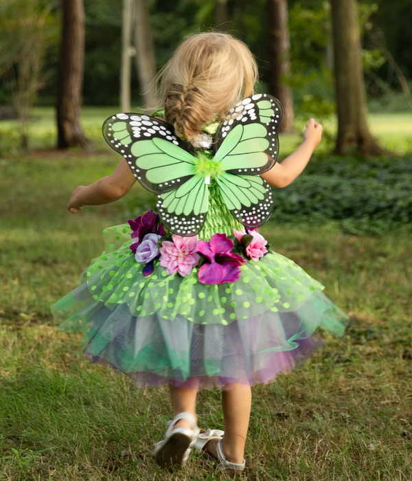 Great Pretenders Green Fairy Blooms Deluxe Dress and Wings - Size 5-6 Years