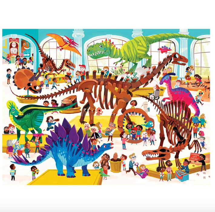 Crocodile Creek Day At The Dinosaur Museum 72-Piece Puzzle