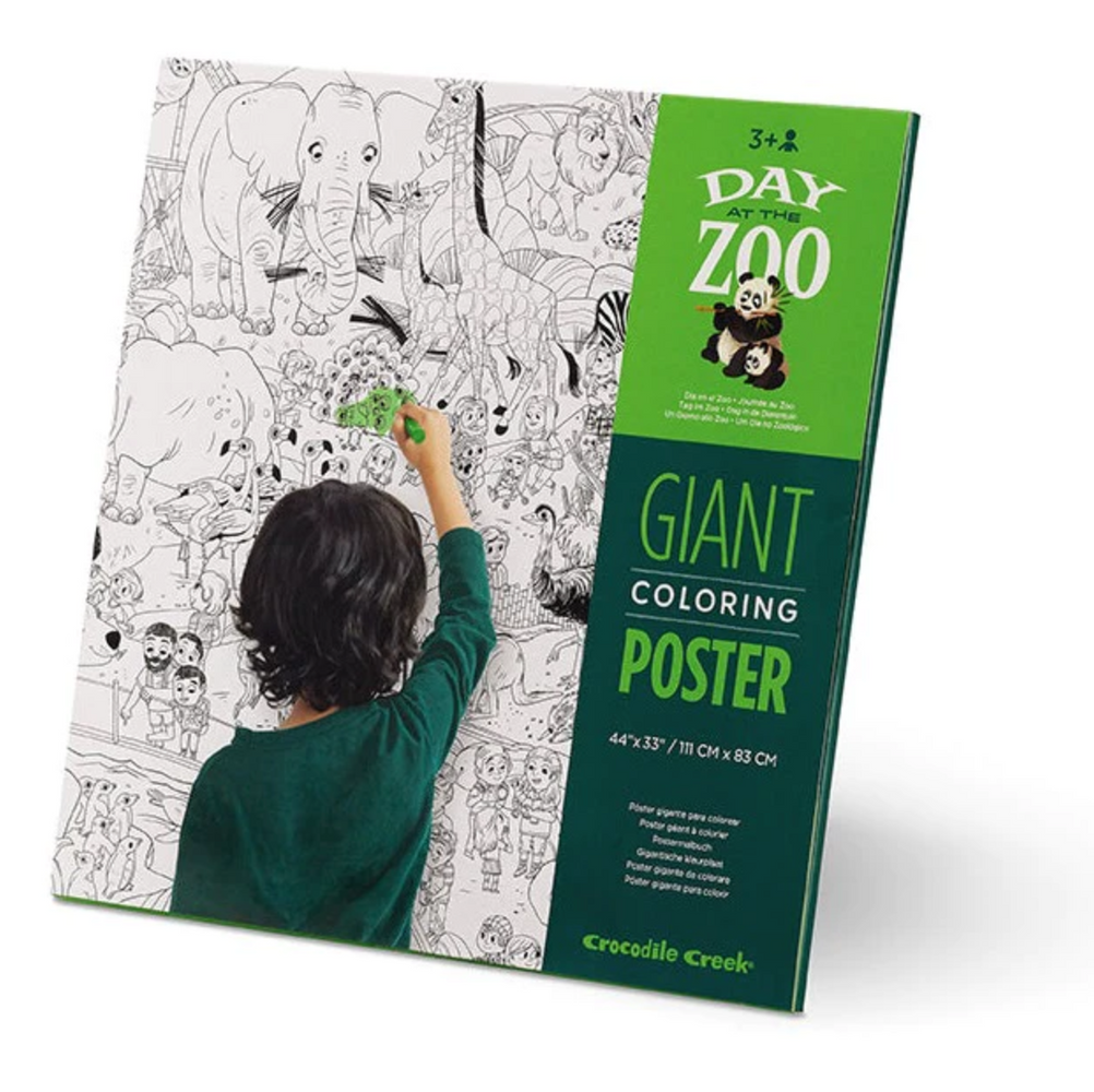 Crocodile Creek Day At The Zoo Giant Coloring Poster