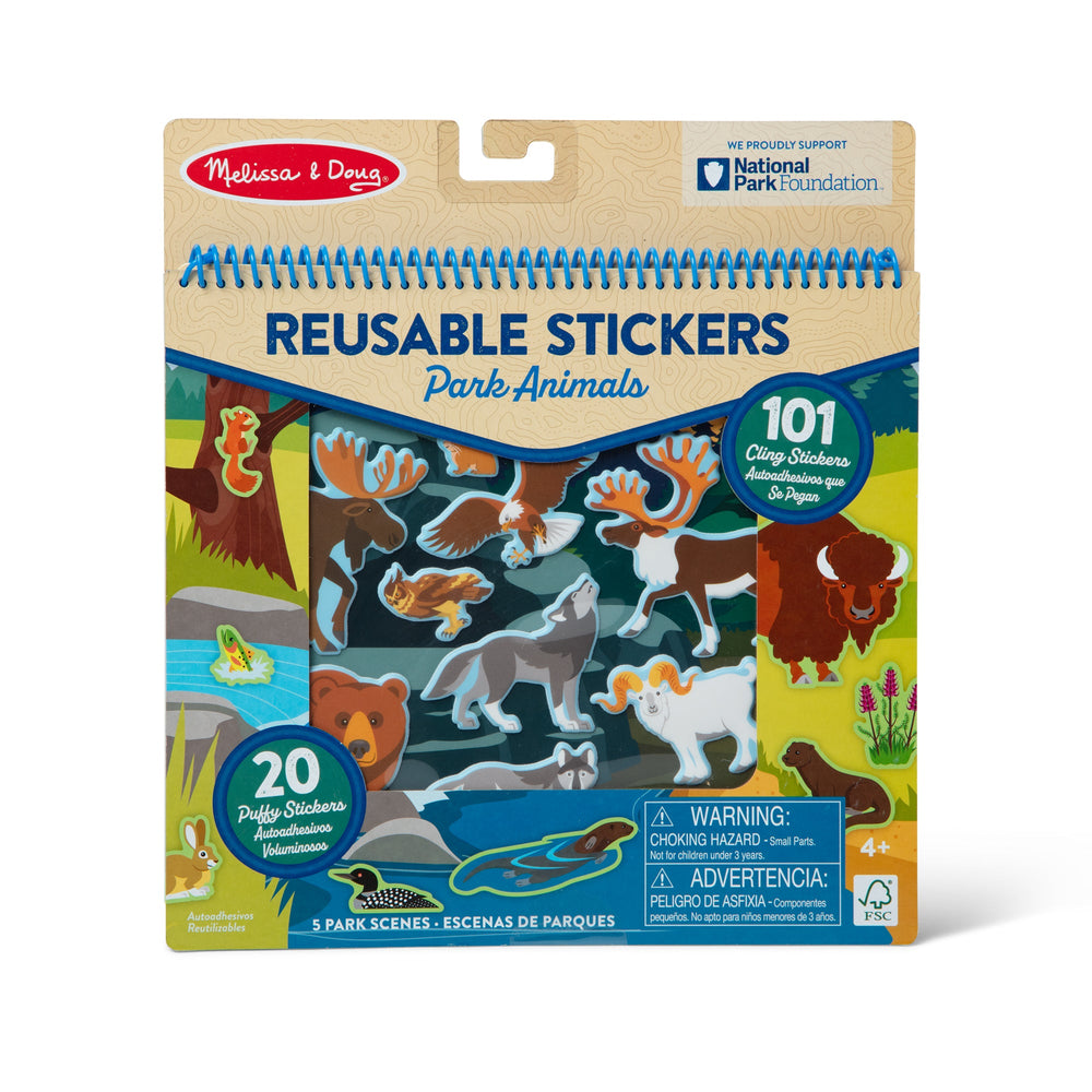 Melissa & Doug National Parks Reusable Stickers – Park Animals (5 Scenes, 121 Stickers)