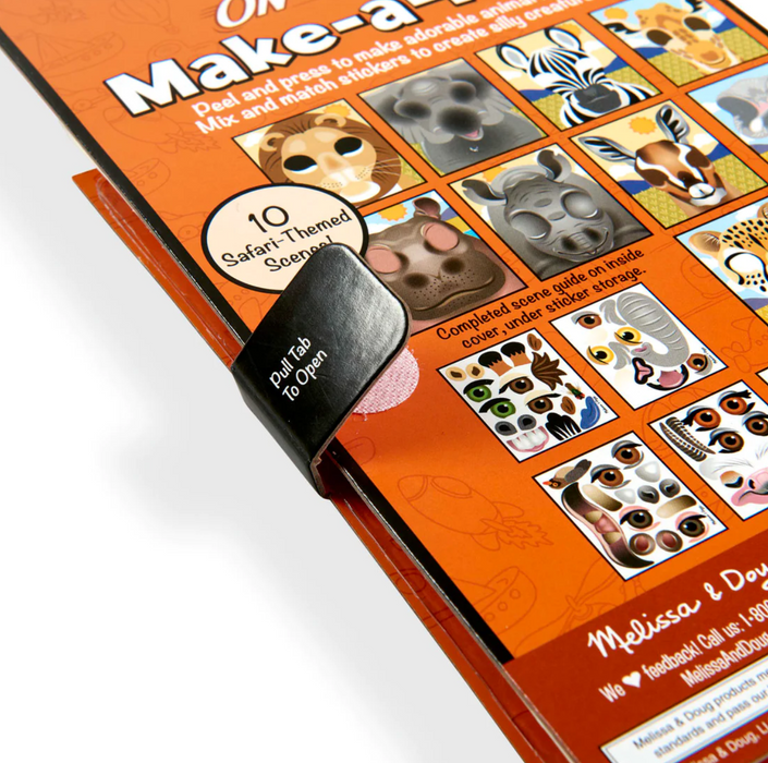 Melissa and Doug Make-A-Face Reuasable Sticker Pad - Safari