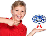 Child with Hover Tech Aero Drone 360 hovering over his hand