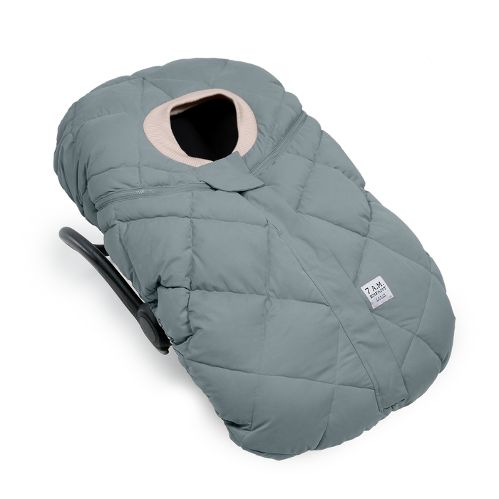 7 AM Enfant Car Seat Cocoon - Mirage Blue Quilted