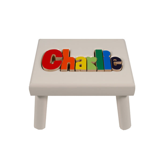 Hollow Woodworks Personalized Name Stool