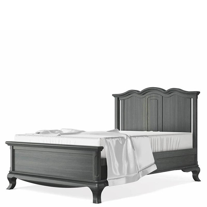 Romina Cleopatra Full Bed with Solid Headboard - Espresso