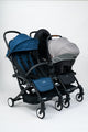 Bumprider Connect 3 Stroller in Navy and Black with car seat 