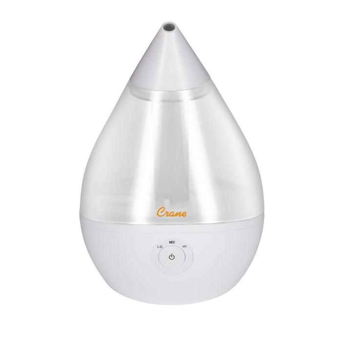 Crane Ultrasonic Cool Mist Humidifier Droplet - Clear / White
