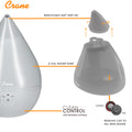 Crane Ultrasonic Cool Mist Humidifier Droplet - Grey