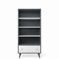 New York Bookcase Washed Grey Solid White
