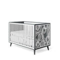New York Classic Crib Washed Grey Solid White Circle
