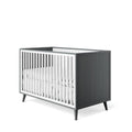 New York Classic Crib Washed Grey Solid White