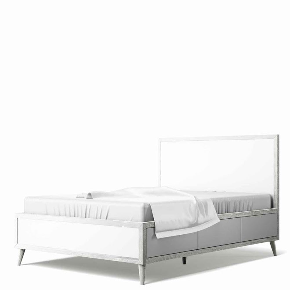 New York Full BEd Silver Frost Solid White