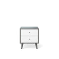 New York Night Stand Argento Solid White