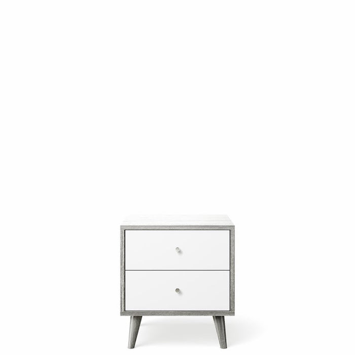 New York Night Stand Solid White Silver Frost
