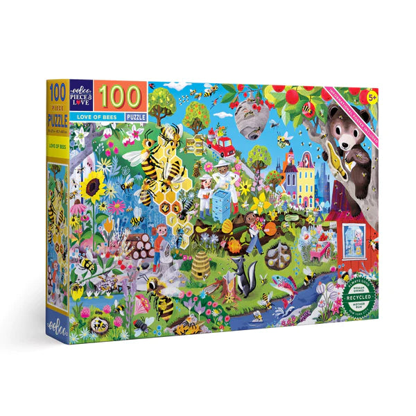 eeBoo Love of Bees 100 Piece Puzzle