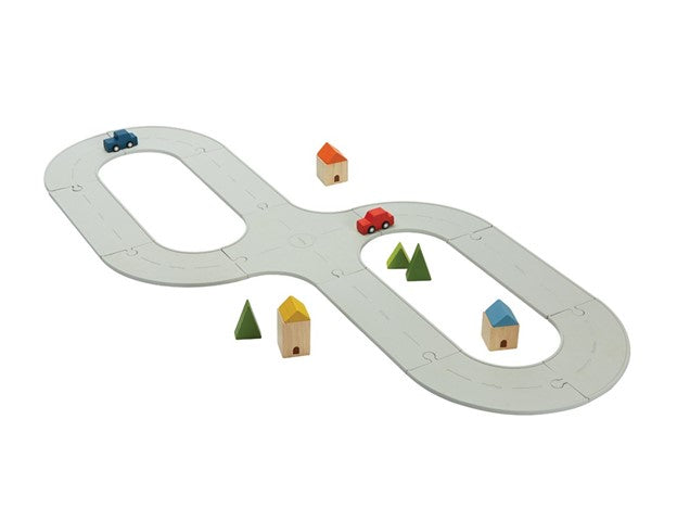 PlanToys - Rubber Road and Rail Set