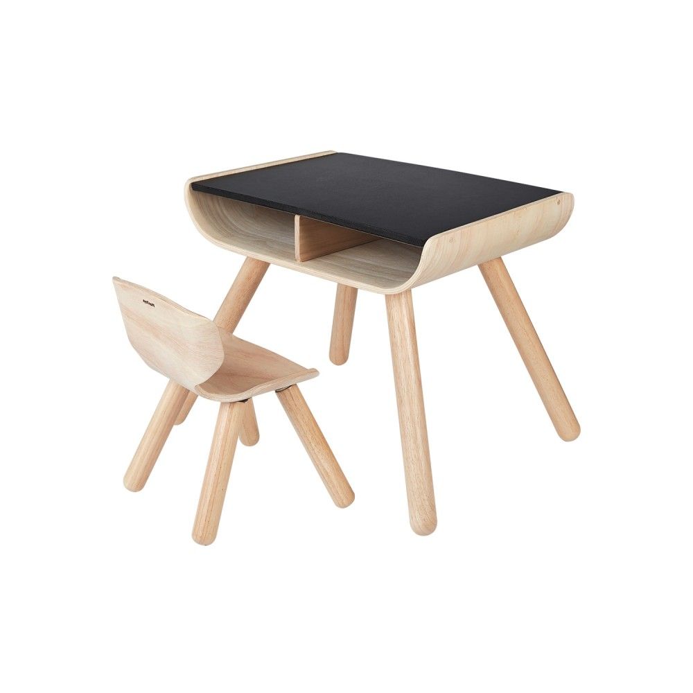 PlanToys - Table and Chair Set - Black