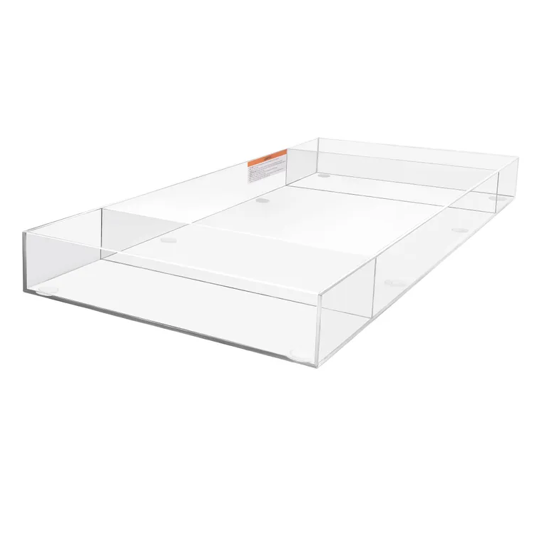 Play Tots Clear Choice Acrylic Lucite Changing Tray with 2 Large Compartments