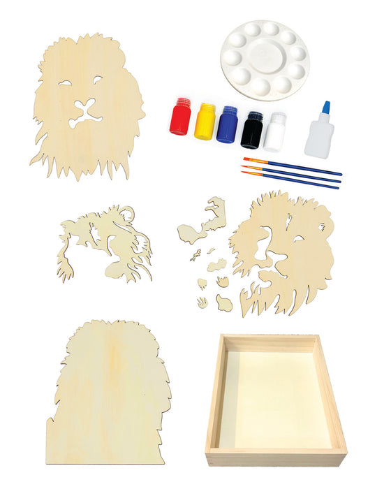 The Abstract Athlete Get Stacked Paint and Puzzle Kit - Mighty Lion