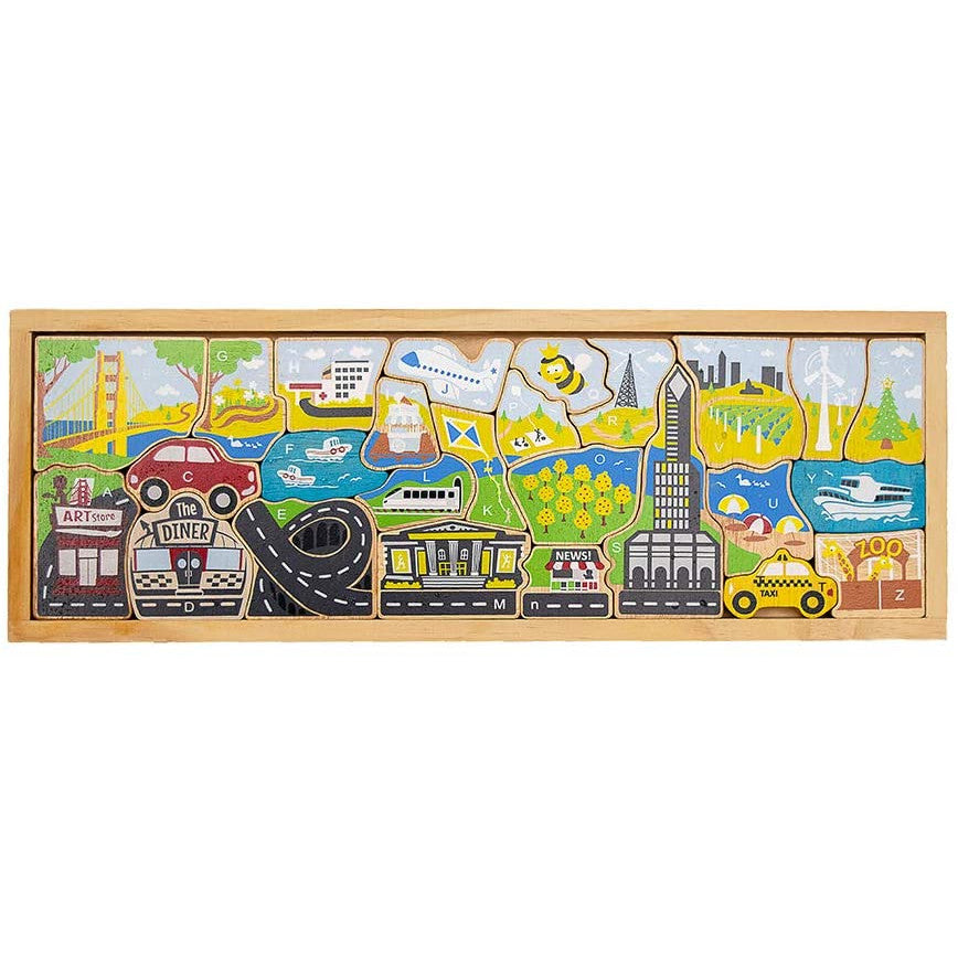 Begin Again City A to Z Puzzle and Playset
