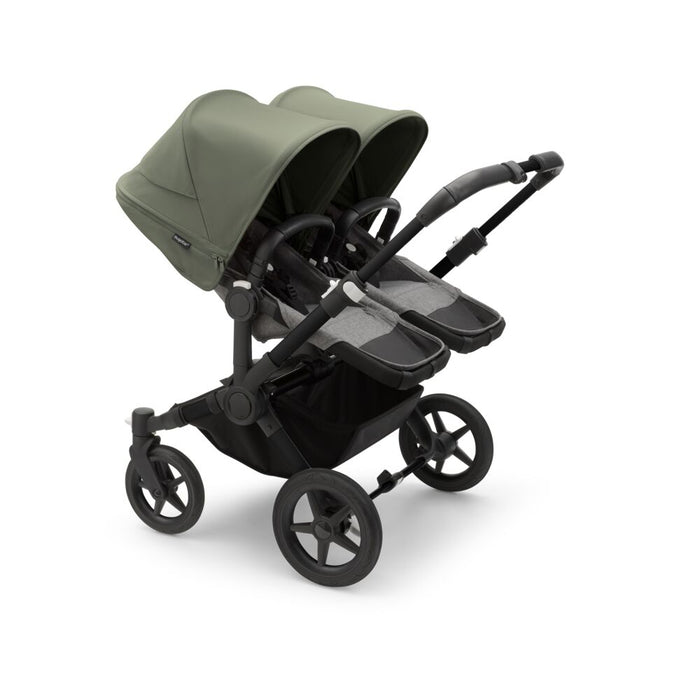 Bugaboo Donkey5 Twin Stroller - Black / Grey Melange / Forest green