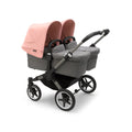 Bugaboo Donkey5 Twin Stroller - Graphite / Grey Melange / Morning Pink