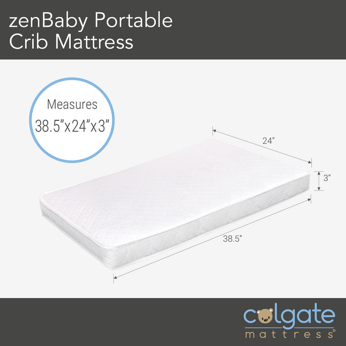 Colgate ZenBaby Portable Crib Mattress with Kulkote
