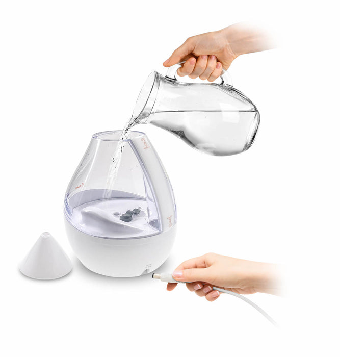 Crane 4-in-1 Cool Mist Drop Humidifier - Clear / White