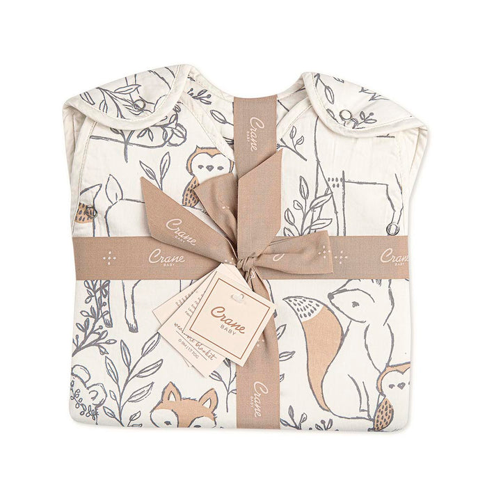 Crane Baby Cotton Sateen Wearable Blanket - Ezra Print