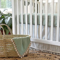 Crane Baby Crib Sheet - Evergreen