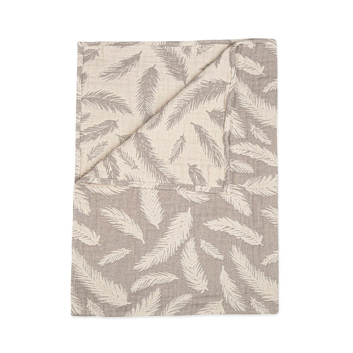 Crane Baby Jacquard Muslin Blanket - Grey Feather