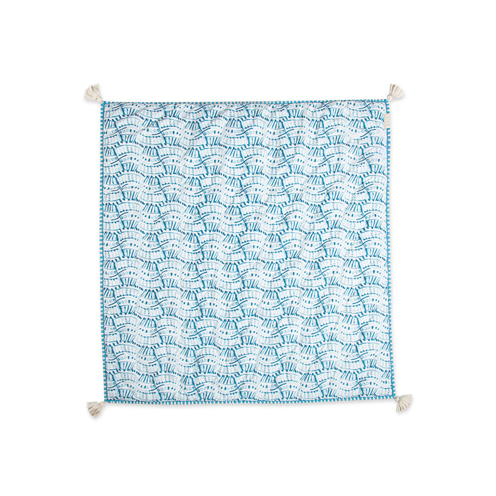 Crane Baby Quilted Blanket - Caspian