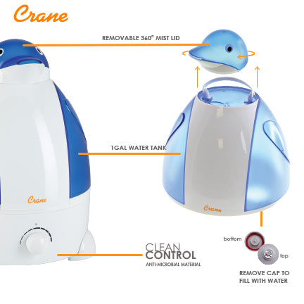 Crane Ultrasonic Cool Mist Humidifier Penguin