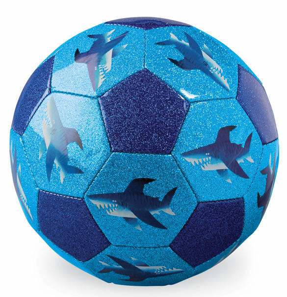 Crocodile Creek Soccer Ball Size 3 - Glitter Shark City