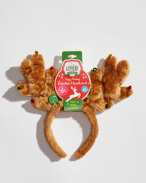 Lotsa Lites! Flashing Holiday Reindeer Headband