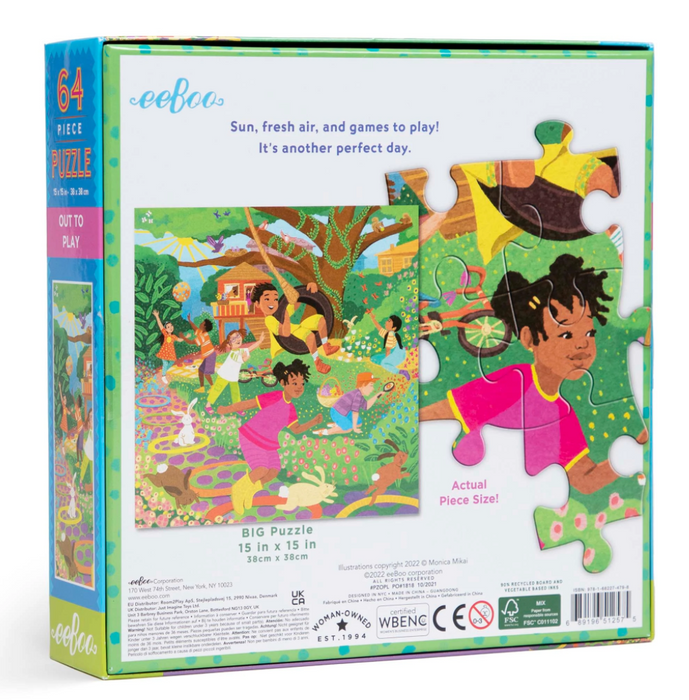 Eeboo Out To Play 64-Piece Puzzle