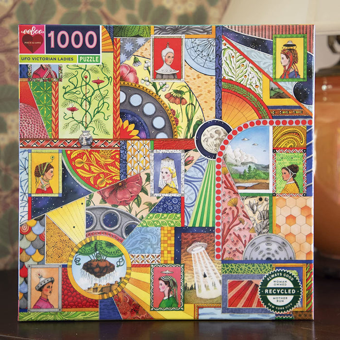 Eeboo UFO Victorian Ladies 1000-Piece Puzzle