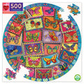 Eeboo 500 Piece Round Puzzle - Vintage Butterflies