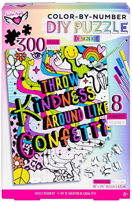 Fahion Angels DIY Color by Number Puzzle - Throw Kindness Like Confetti