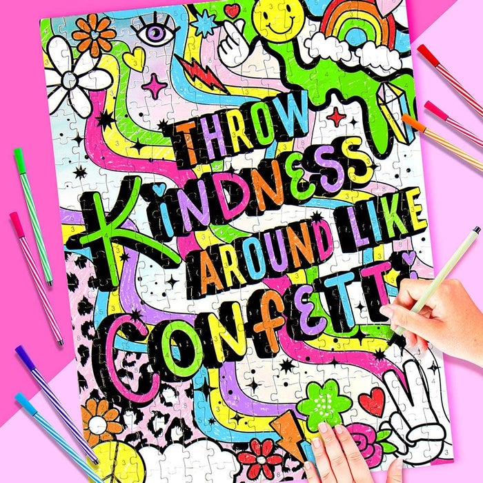 Fahion Angels DIY Color by Number Puzzle - Throw Kindness Like Confetti