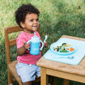 Green Sprouts Learning Plate - Aqua