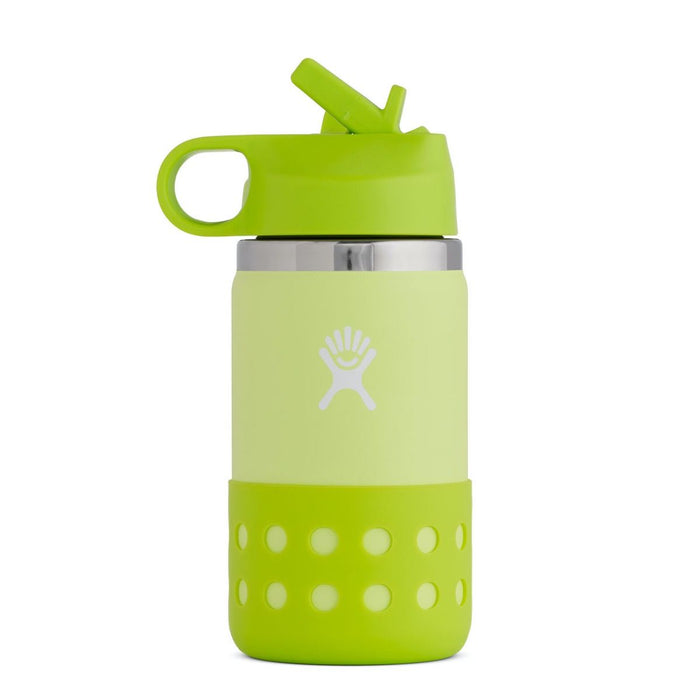 Hydro Flask 12 oz Kids Wide Mouth Water Bottle with Straw Lid - Honeydew