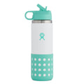 Hydro Flask 20 oz Kids Wide Mouth Water Bottle with Straw Lid - Island