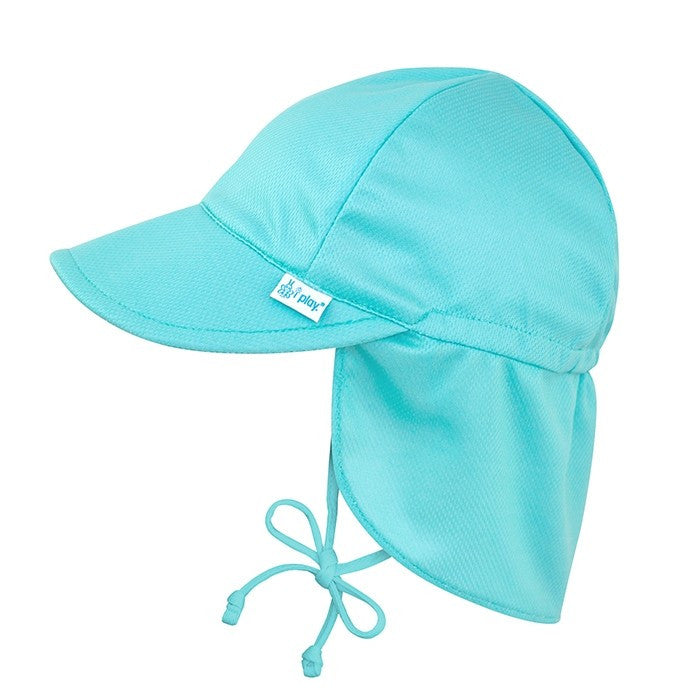 I Play Breatheasy Flap Sun Protection Hat Aqua