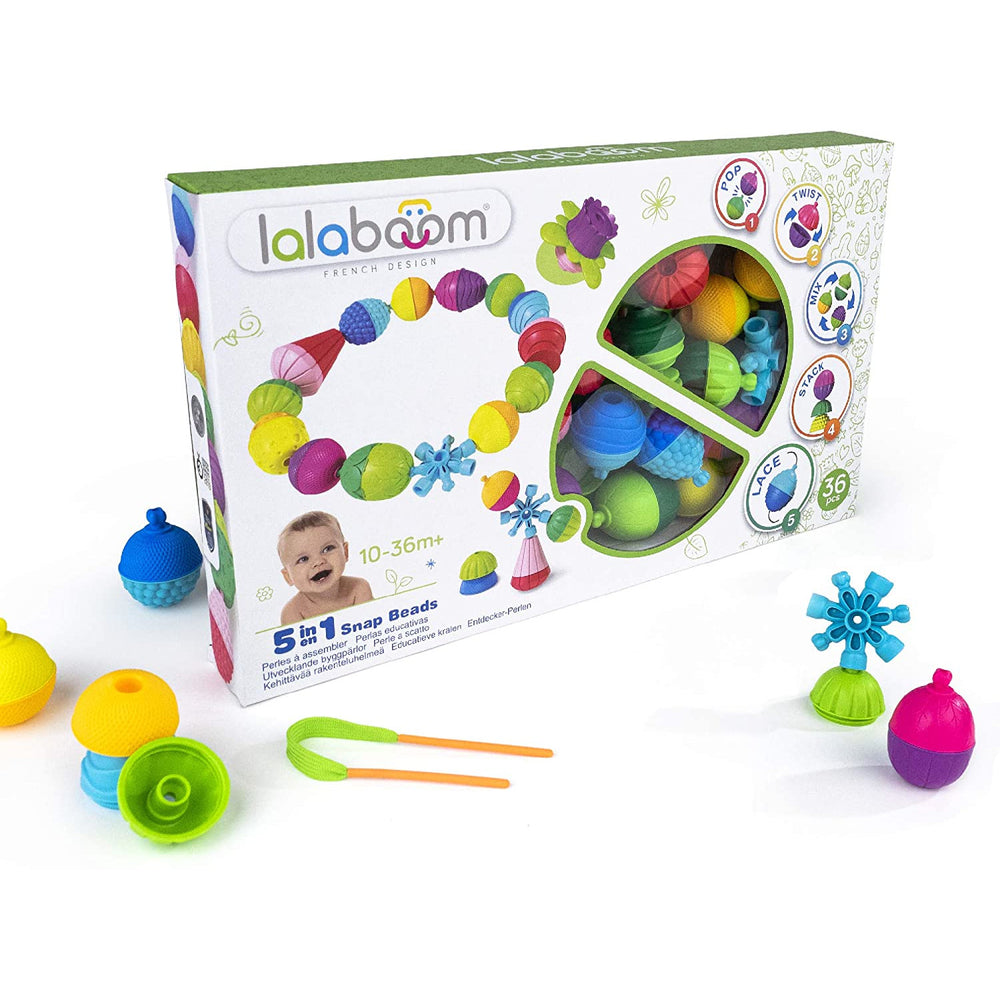 Janod Lalaboom Educational Beads and Accessories - 36 Piece Set