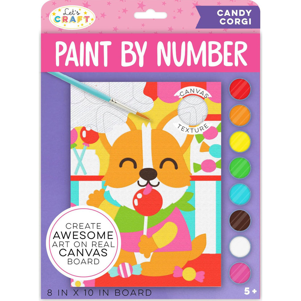 Let's Craft Paint By Number Candy Corgi