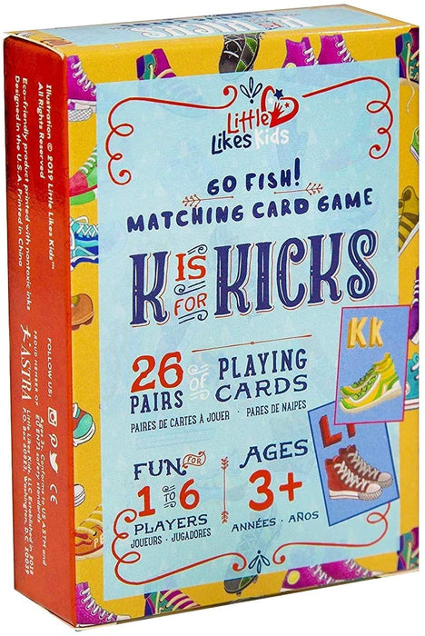 Little Likes Kids "K" is for Kicks Go Fish Playing Card Game