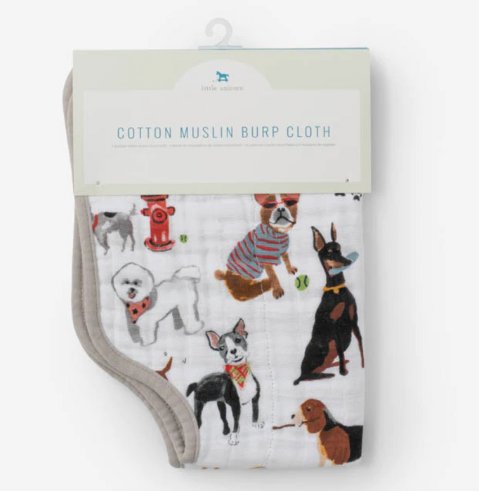 Little Unicorn Cotton Muslin Burp Cloth - Woof